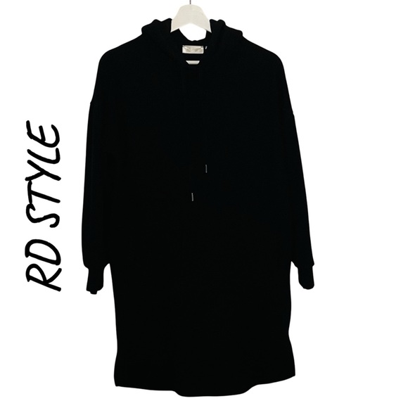 RD Style Women's Black Hoodie Sweater Size S/P - Picture 1 of 16